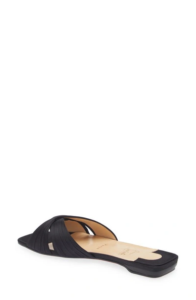 Christian Louboutin Nicol Is Back Satin Crepe Slides In Black