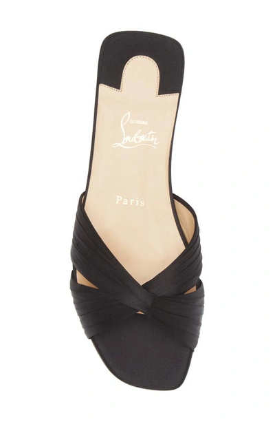 Christian Louboutin Nicol Is Back Satin Crepe Slides In Black