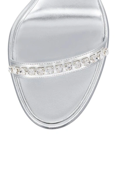 Shop Christian Louboutin Pyrastrass Crystal Embellished Wedge Sandal In Silver