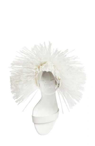 Christian Louboutin Loubigirl Raffia Sandals In White