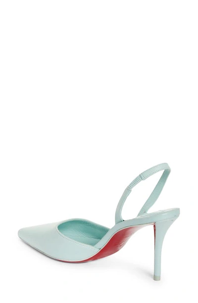 Shop Christian Louboutin Apostropha Pointed Toe Slingback Pump In Iceberg