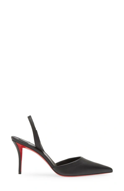 Shop Christian Louboutin Apostropha Pointed Toe Slingback Pump In Black