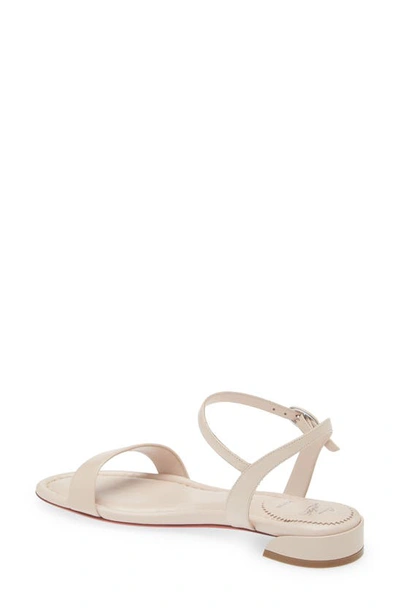 Christian Louboutin Sweet Jane Red Sole Ankle-strap Sandals In Leche