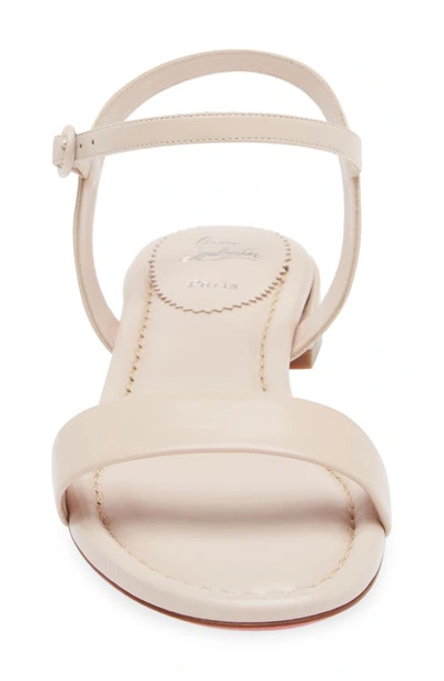 Christian Louboutin Sweet Jane Red Sole Ankle-strap Sandals In Leche