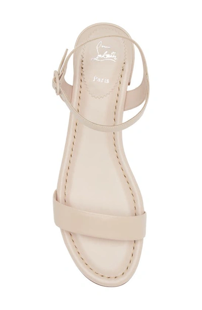 Christian Louboutin Sweet Jane Red Sole Ankle-strap Sandals In Leche