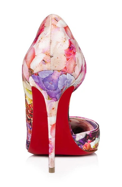 Shop Christian Louboutin Iriza Pointed Toe Half D'orsay Pump In Pink Multi Print