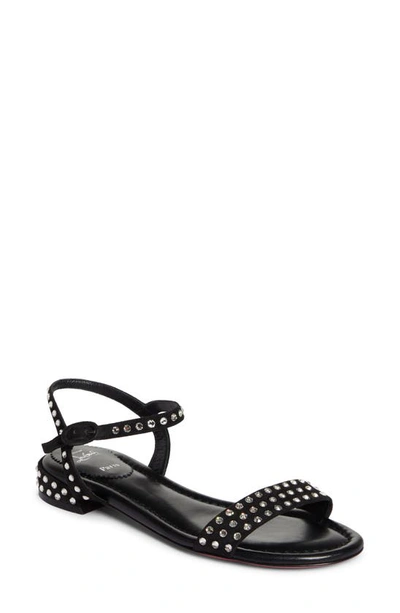 Shop Christian Louboutin Sweet Jane Crystal Embellished Sandal In Black
