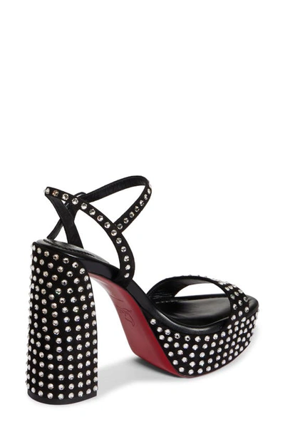 Shop Christian Louboutin Movida Jane Quarter Strap Platform Sandal In Black