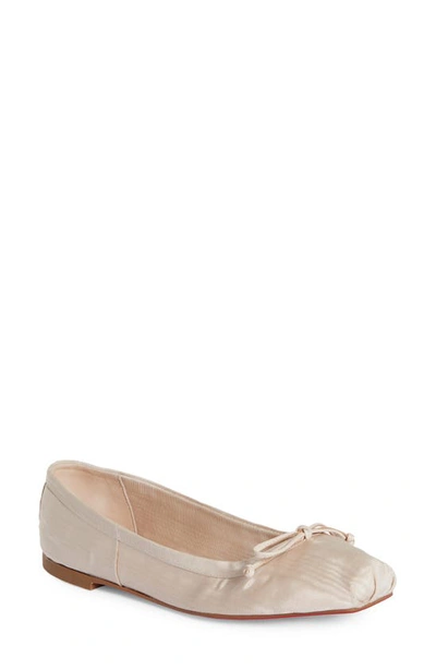 Shop Christian Louboutin Mamadrague Square Toe Ballet Flat In Leche