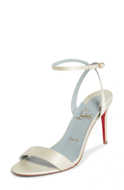 Christian Louboutin Loubigirl Ankle Strap Sandal In White
