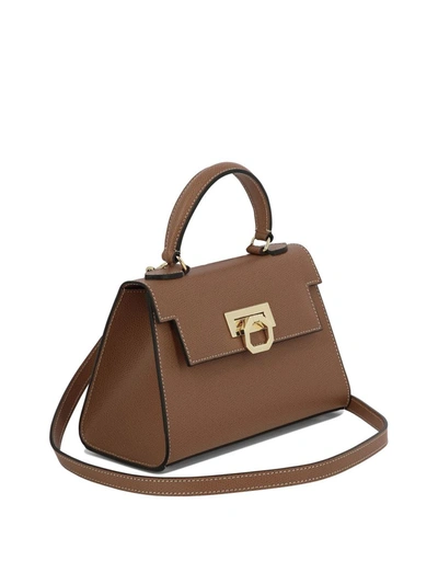 Shop Carbotti "greta" Handbag In Brown