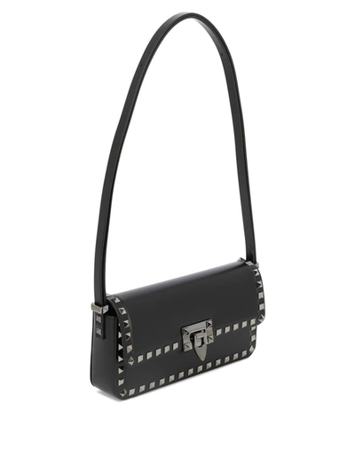 Shop Valentino Garavani "rockstud23 East-west" Shoulder Bag In Black