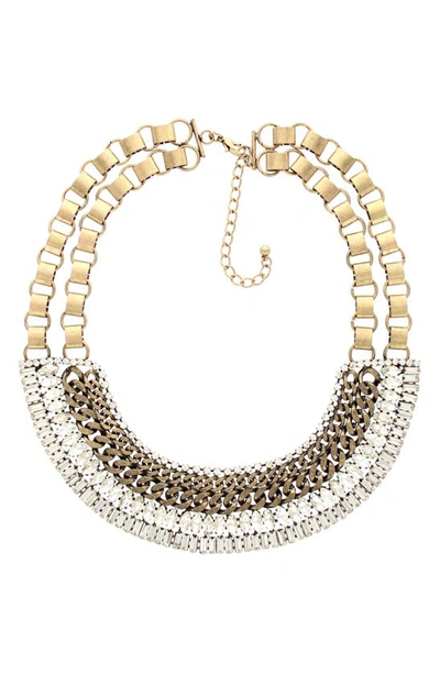 Shop Olivia Welles Colette Bib Necklace In Metallic