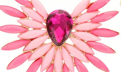 Shop Olivia Welles Pink Flower Bib Necklace