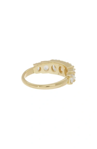 Shop Covet Gradient Oval Cz Ring In Gold