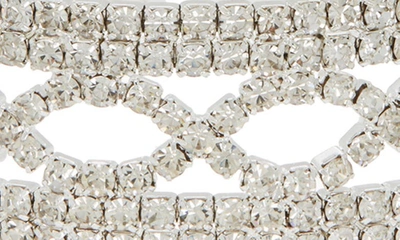 Shop Tasha Crystal Cuff Bracelet In Silver