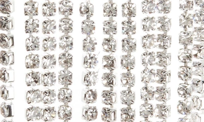 Shop Tasha Crystal Stone Fringe Choker Necklace In Silver