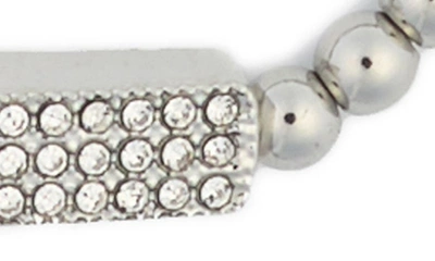 Shop Tasha Crystal Beaded Bracelet In Silver