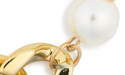 Shop Tasha Imitation Pearl Chain Bracelet In Gold