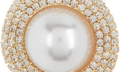 Shop Tasha Crystal & Imitation Pearl Drop Earrings In Gold