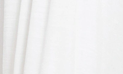 August Sky Ruffle Cap Sleeve Fit & Flare Maxi Dress In White