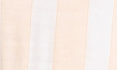Shop August Sky Stripe Tiered Midi Dress In Peach Multi