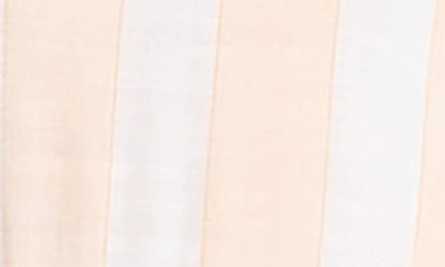August Sky Stripe Tiered Midi Dress In Peach Multi