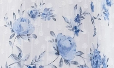 August Sky Floral Tie Strap Empire Waist Maxi Dress In Blue Multi