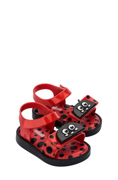 Shop Melissa Kids' Jump Bugs Sandal In Red/ Black