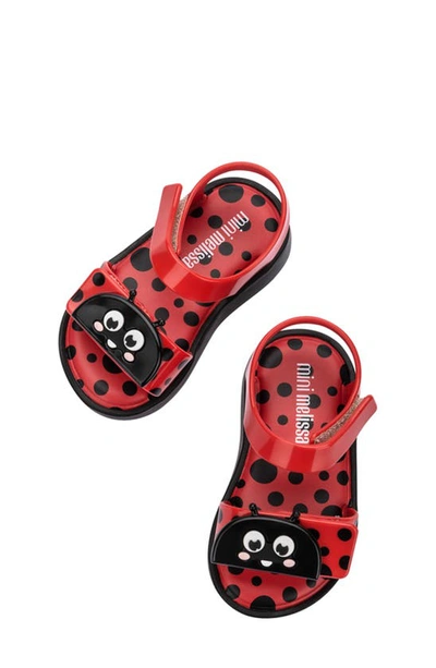 Shop Melissa Kids' Jump Bugs Sandal In Red/ Black