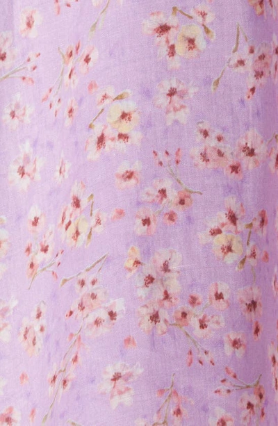 Bardot Lani Floral Off The Shoulder Minidress In Lilac Mist