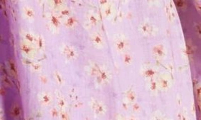 Bardot Lani Floral Off The Shoulder Minidress In Lilac Mist
