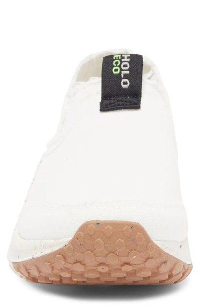 Shop Holo Footwear Athena Canvas Slip-on Shoe In Cream