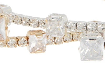 Shop Tasha Crystal Cuff Bracelet In Gold Silver