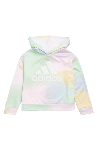 Shop Adidas Originals Kids' Rainbow Ombré Fleece Hoodie In Pink