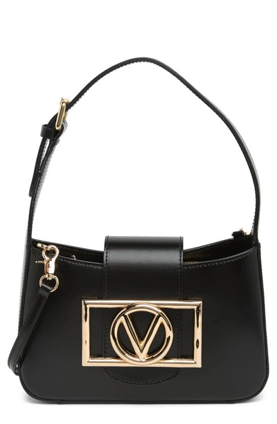 Shop Valentino By Mario Valentino Kai Super V Leather Satchel In Black