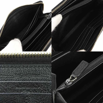 Shop Saint Laurent - Black Leather Wallet  ()