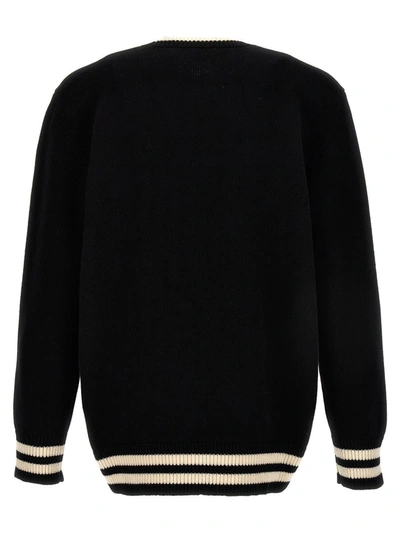 Shop Alexander Mcqueen Logo Sweater In White/black