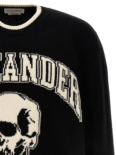 Shop Alexander Mcqueen Logo Sweater In White/black