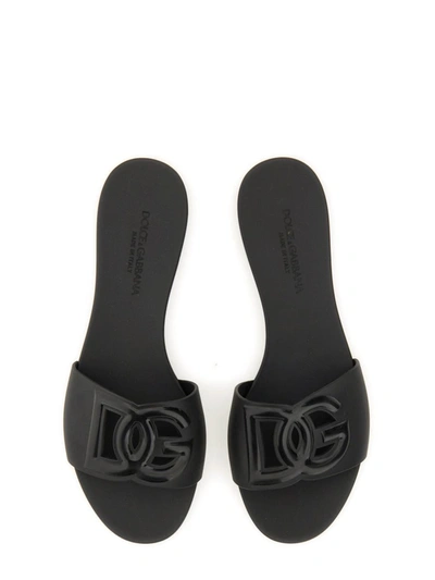 Shop Dolce & Gabbana Sandal Slide Beachwear In Black