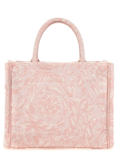 Shop Versace Shopper Bag "athena" Small In Pink