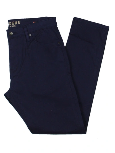 Shop Dockers Mens Woven Slim-fit Khaki Pants In Blue