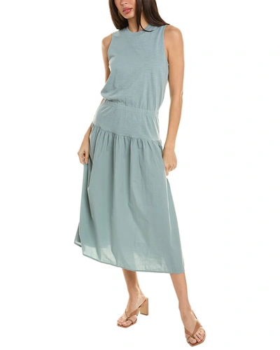 Shop Nation Ltd Callie Combo Midi Dress In Blue