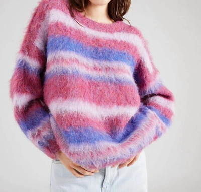 Shop Molly Bracken Striped Sweater In Mauve In Multi