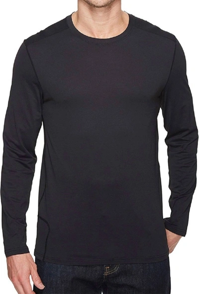 Shop Exofficio Give-n-go Performance Base Layer Crew Tee In Black