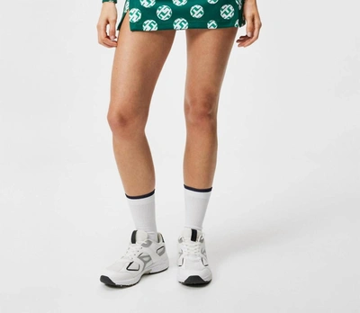 Shop J. Lindeberg Amelie Mid Print Skirt In Rain Forest Sphere Dot In Multi