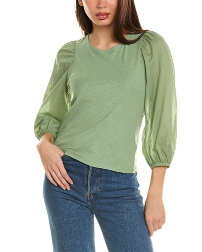 Shop Nation Ltd Shalom Tie-back Combo Top In Green