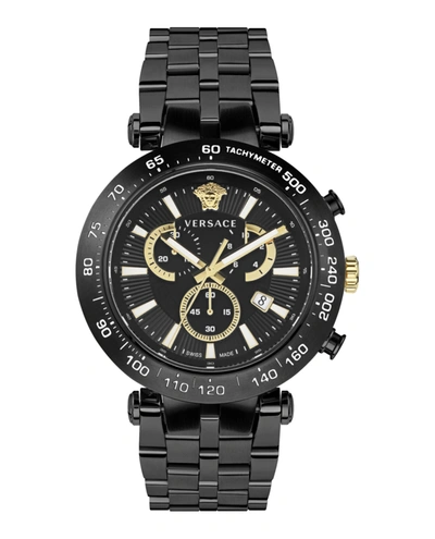 Shop Versace Bold Chrono Bracelet Watch In Black