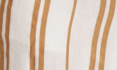 Shop Bella Dahl Stripe Wide Leg Linen Blend Pants In Redwood Stripe