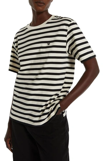 Shop Max Mara Deodara Stripe Cotton Jersey T-shirt In Black